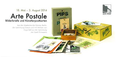 Ausstellungsplakat "Arte Postale" im Forum ALTE POST
