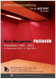 Ausstellungsplakat "Passagen" im Forum ALTE POST