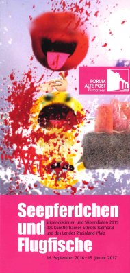 Ausstellungsplakat "Seepferdchen und Flugfische" im Forum ALTE POST