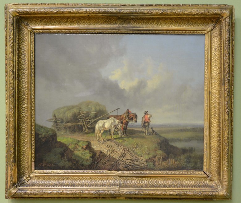 Heinrich Bürkel - Der umgestürzte Heuwagen