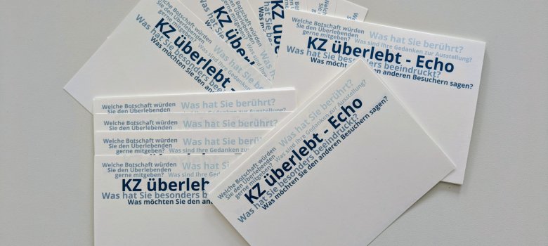 Mitmachkarten für die Aktionswand "Echo der Ausstellung"
