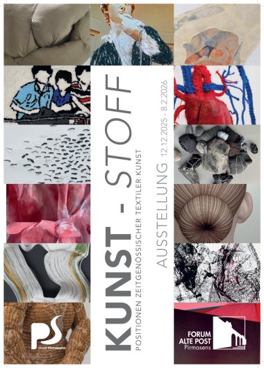Plakat Ausstellung "KUNST-Stoff"